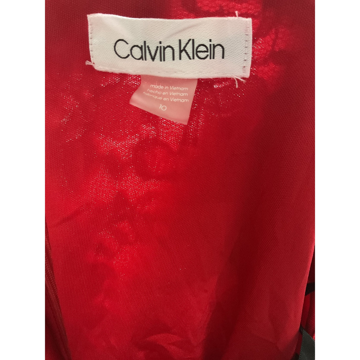 Calvin Klein Red Sheath Midi Dress - Size 10