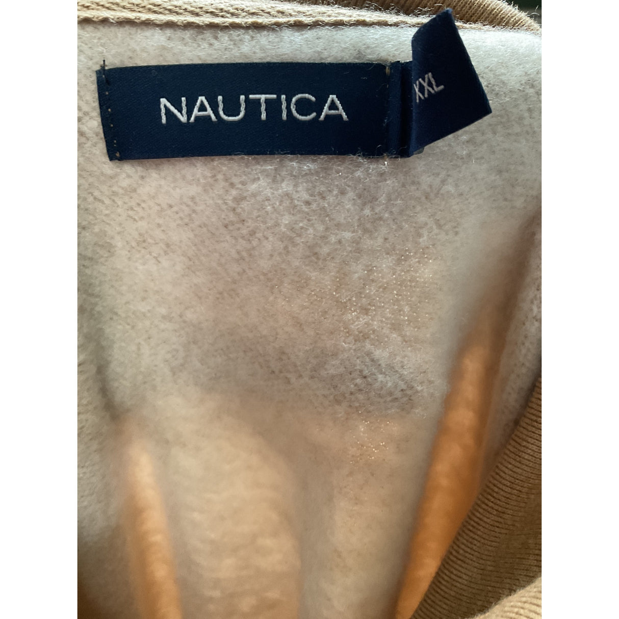 Nautica Beige Henley Sweater XXL