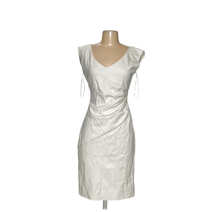 DVF White Sheath Dress, Size 2