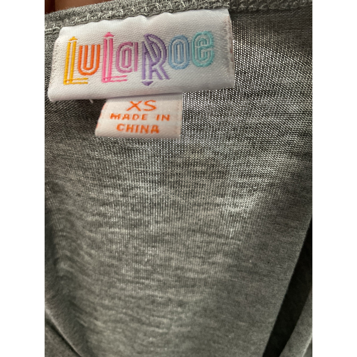 Lularoe Gray XS Blouse - 31 in, 25 in.