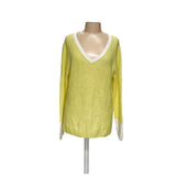 Talbots Yellow Henley Sweatshirt