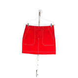 Dickies Red Denim Mini Skirt