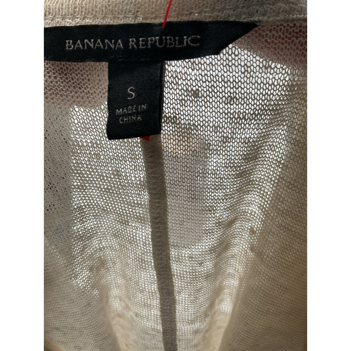 Banana Republic Women's Cream Mesh Blouse, Size S