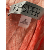 Kasper Orange Linen Straight Pants XL