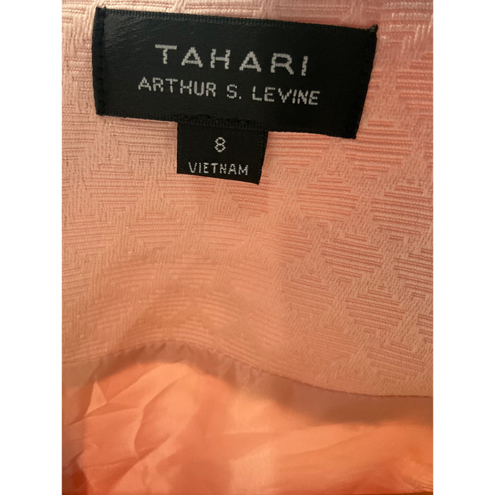 Tahari Orange A-Line Midi Dress