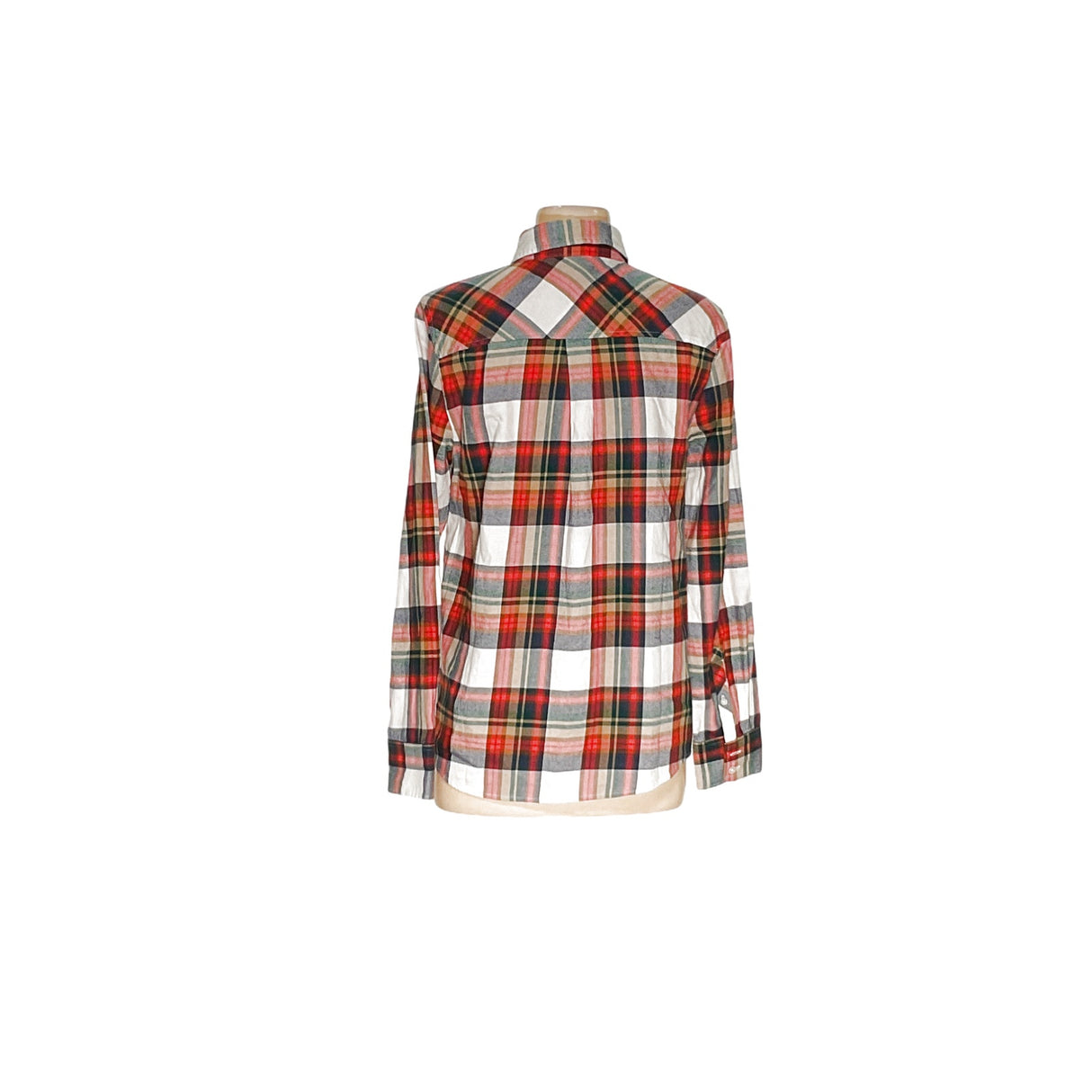 J. Crew Red Plaid Button-Up Top