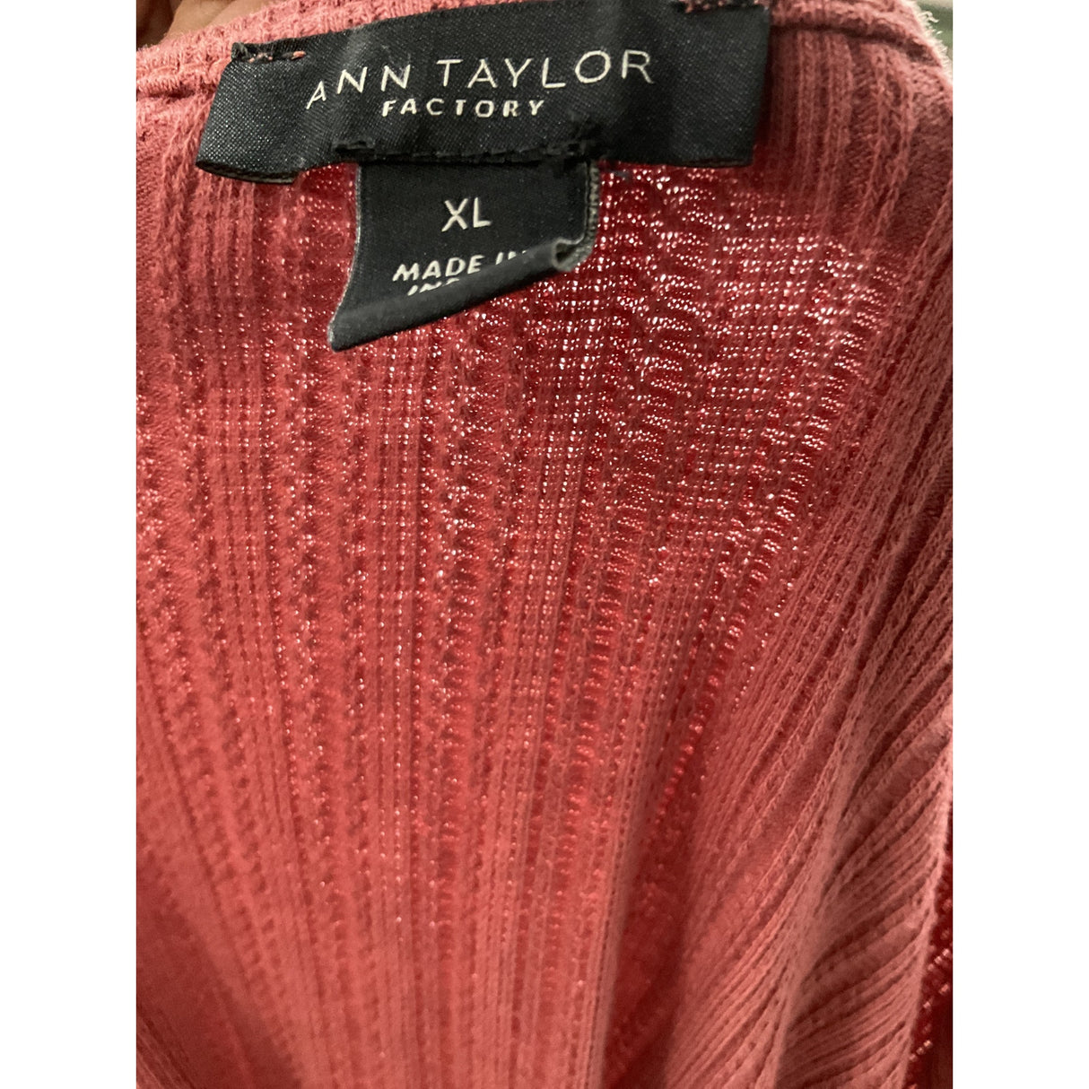 Ann Taylor Red Cotton Blouse XL