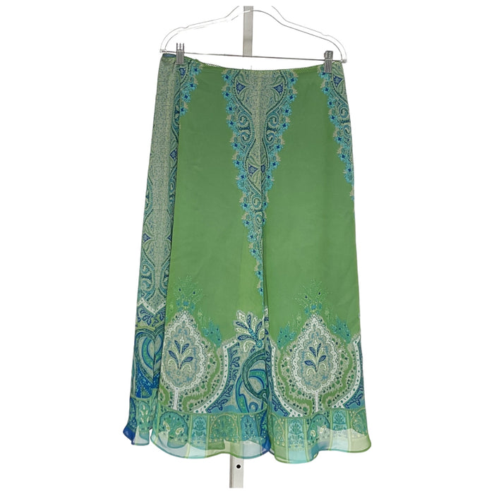 Coldwater Creek Green A-line Skirt, Size M