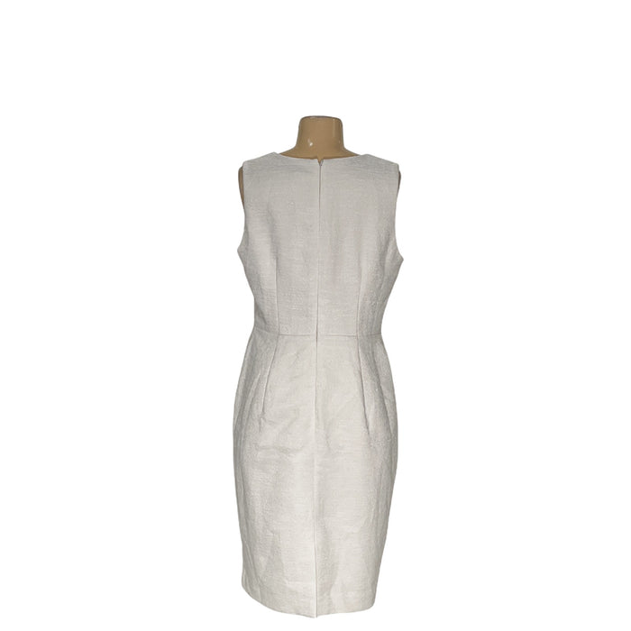 Ann Taylor White Sheath Dress - Size 8