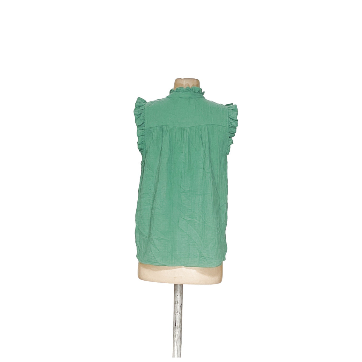 J. Crew Green Cotton Blouse - Women's Medium