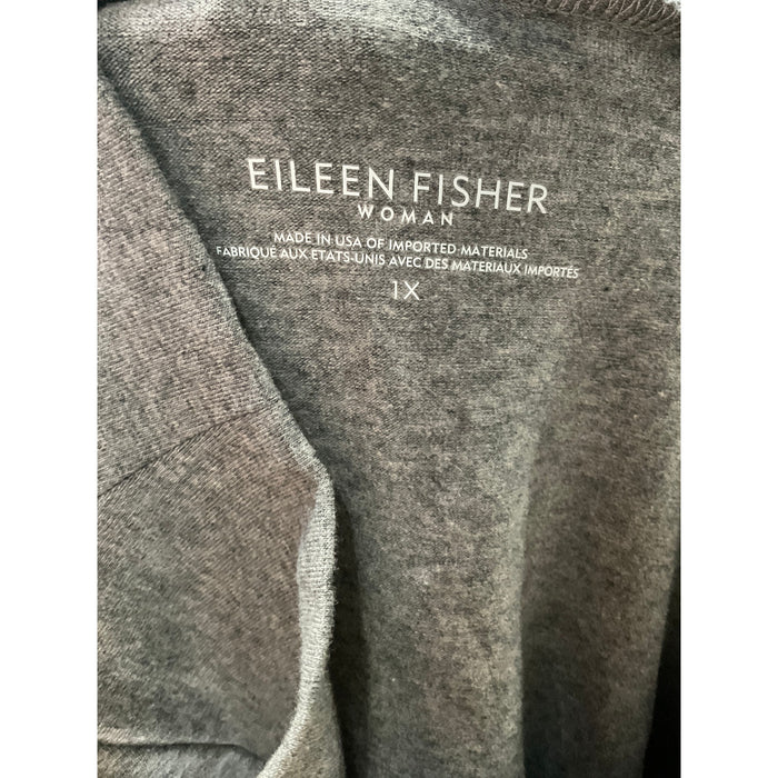 Eileen Fisher Gray Cotton Pullover Sweater