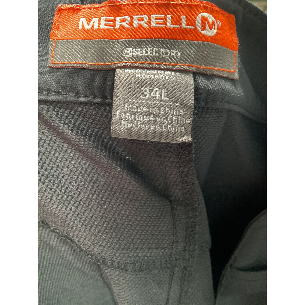 Merrell Men's Black Ankle Pants - Size 34, 36 in. Inseam