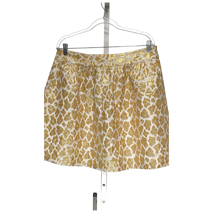 Banana Republic Gold Mini Skirt - Women's Size 14