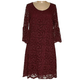 GARNET HILL Red Midi Shift Dress - Women's Size 8