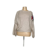 ZARA Cream Acrylic Sweater Size L