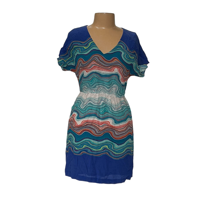 Trina Turk Blue Short Blouson Dress