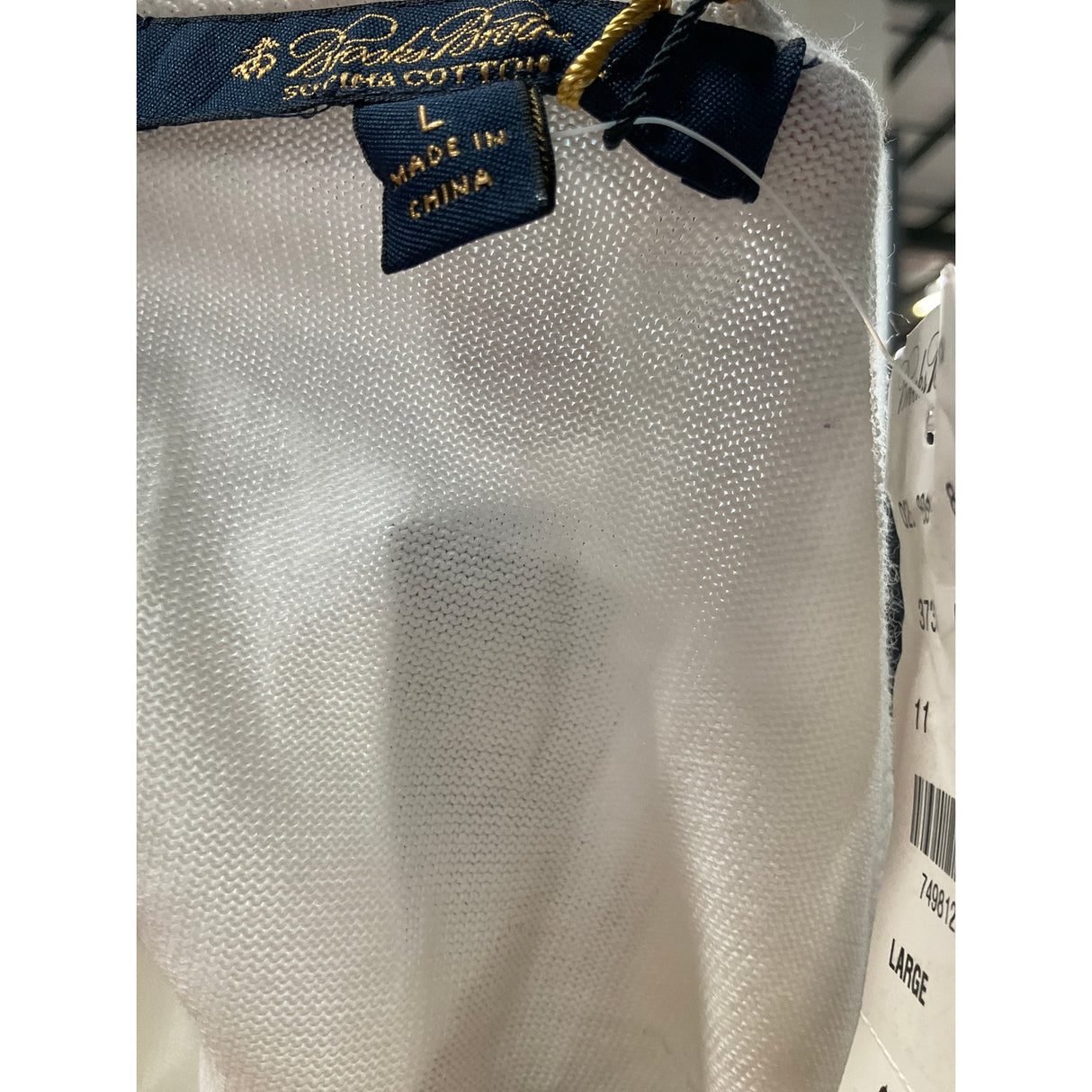 Brooks Brothers White Cardigan Sweater sz L