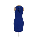 GUESS Blue Midi Sheath Dress, Size L