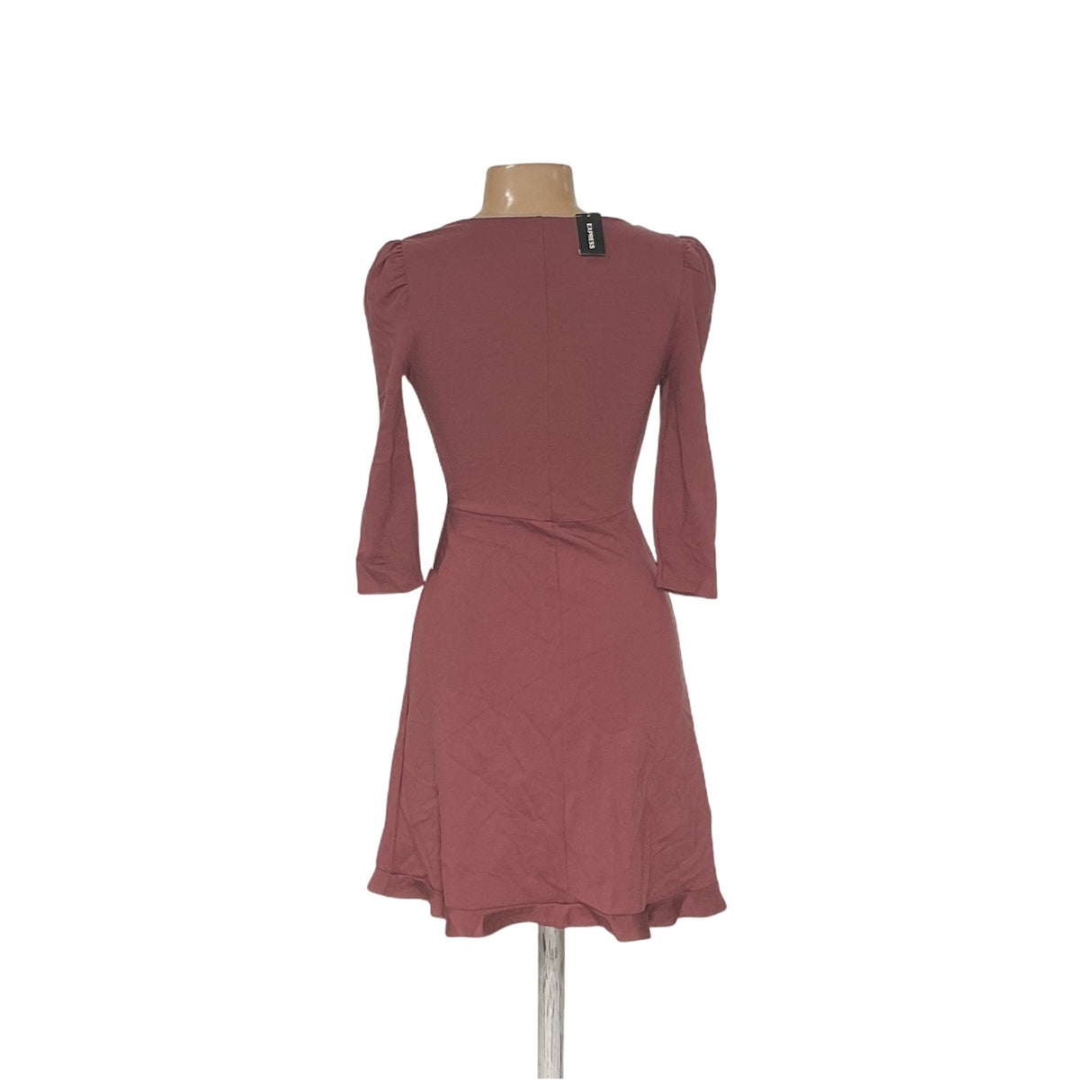 Express Brown A-Line Midi Dress, Size S