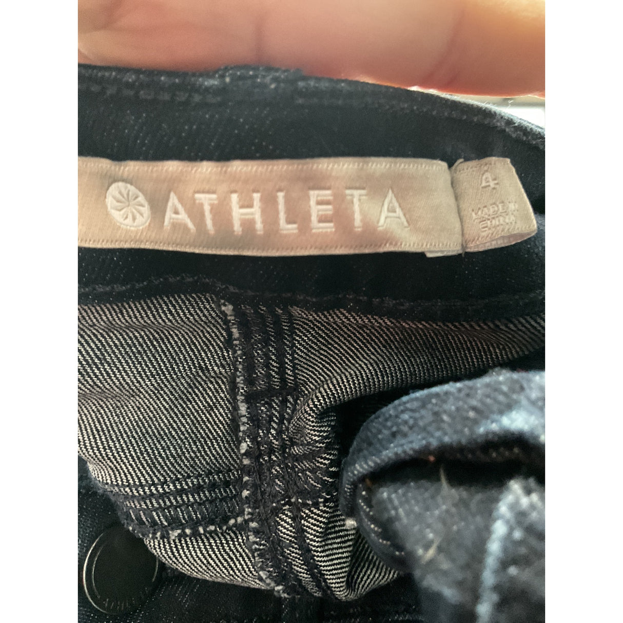 Athleta Women's Blue Straight Jeans - Size 4