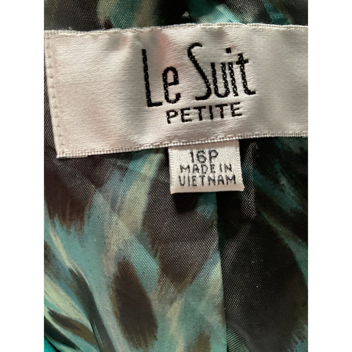 Le Suit Green Petite Blazer (Size 16P)