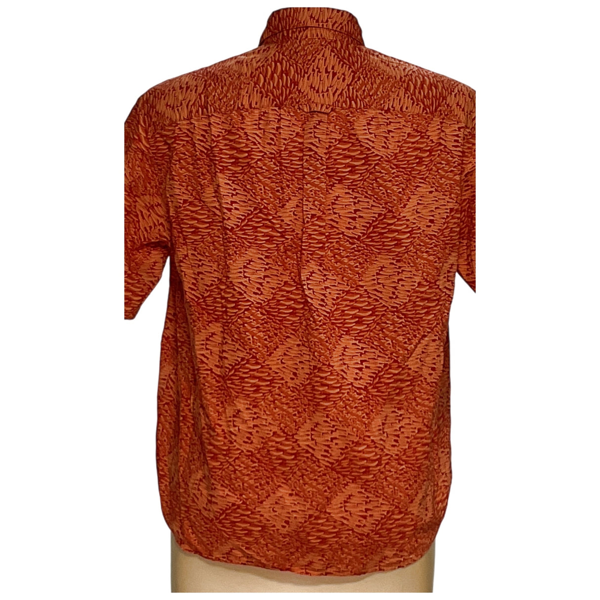 Columbia Orange Men's Short Sleeve Button-Up Shirt