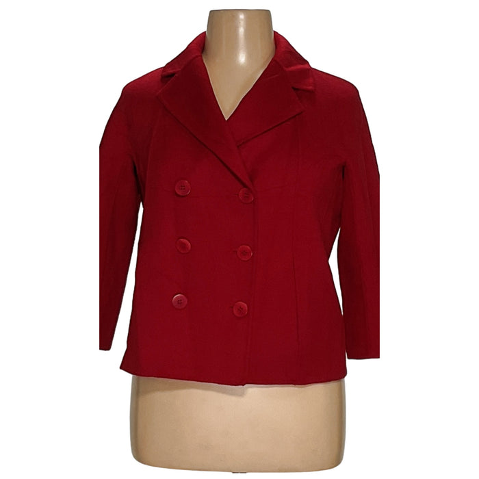 Talbots Red Wool Jacket, Size 16