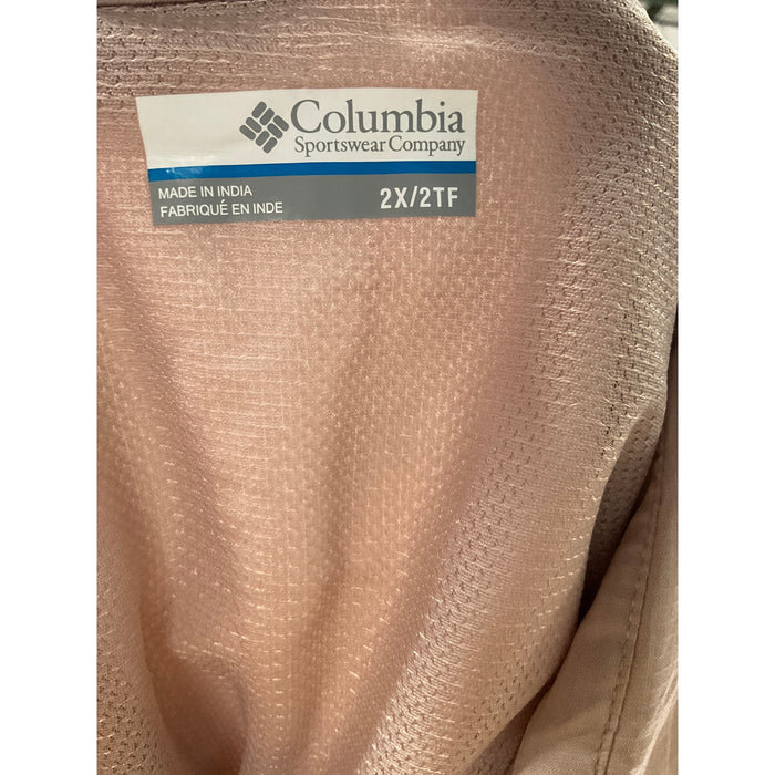 Columbia Brown Women's Plus Size Button-Up Top