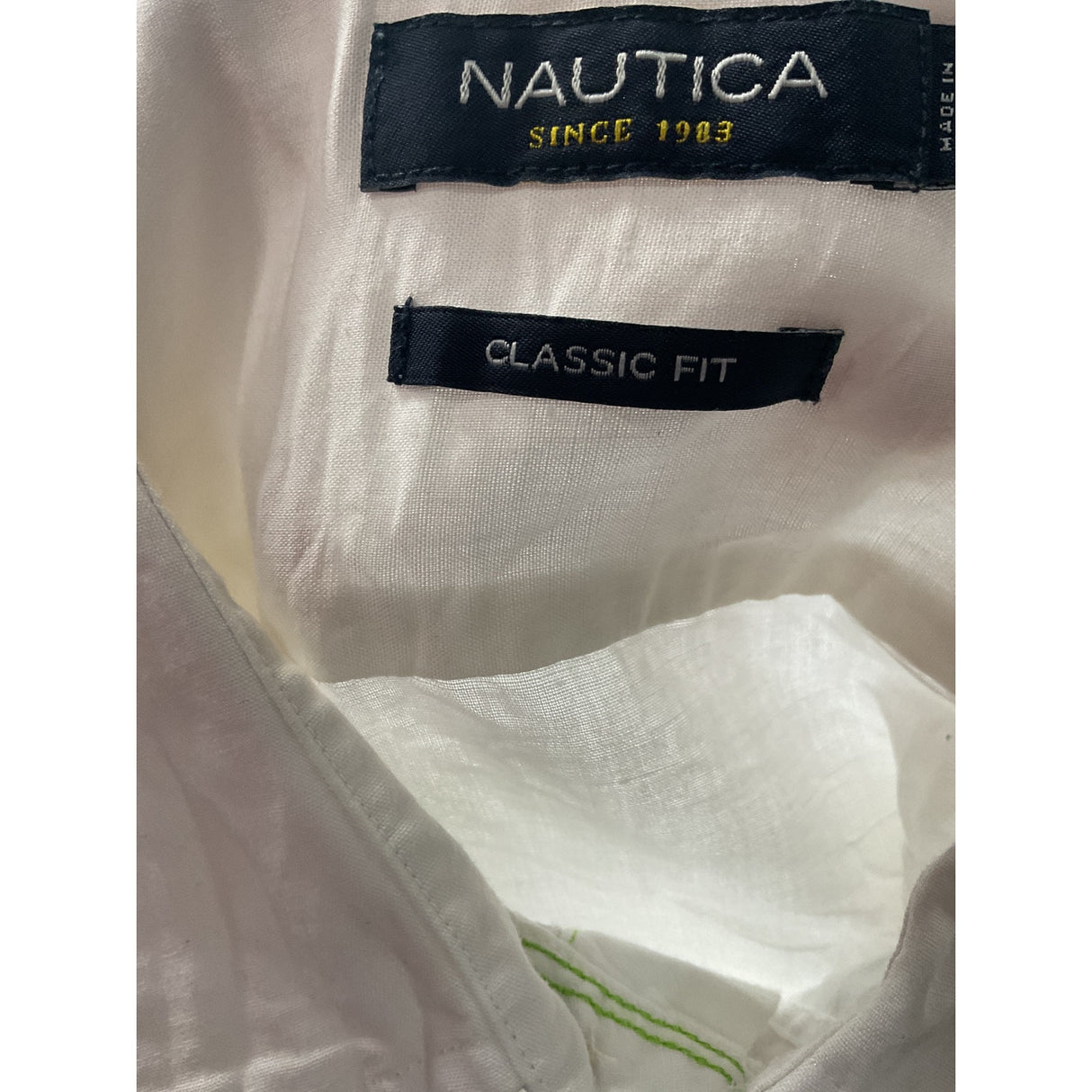 Nautica Men's Big & Tall White Short Sleeve Button-Up Shirt XXL