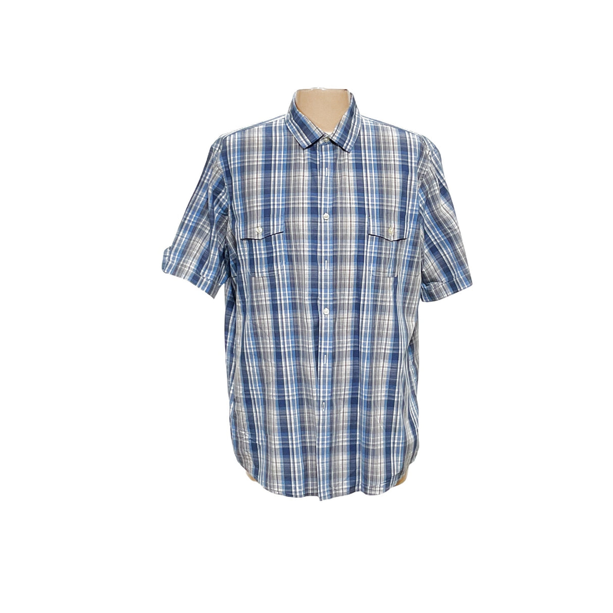 Liz Claiborne Men's Short Sleeve Plaid Shirt