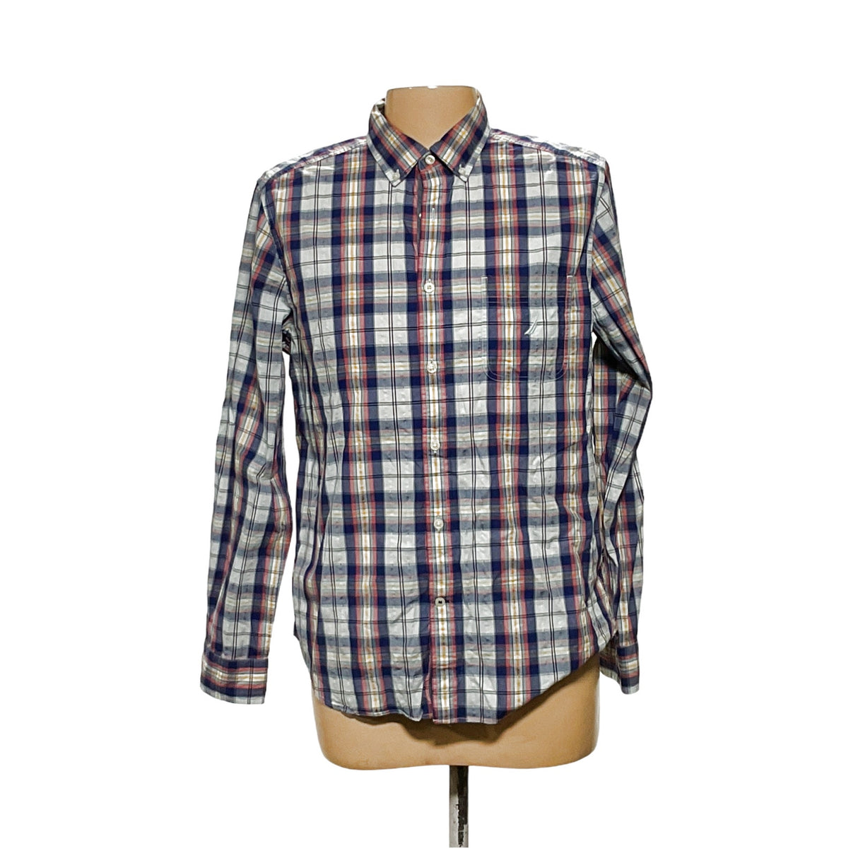 Nautica Men's Multicolor Plaid Dress Shirt