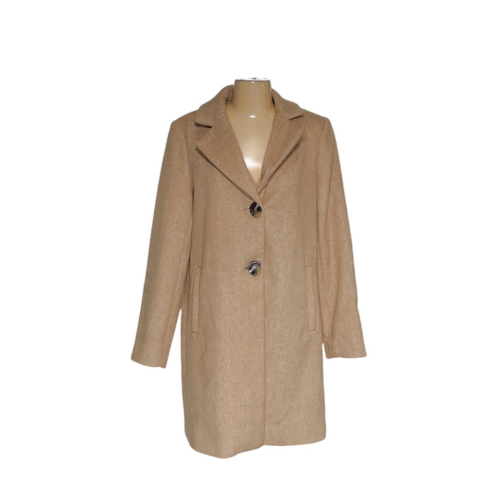 Liz Claiborne Beige Overcoat - Women's Medium