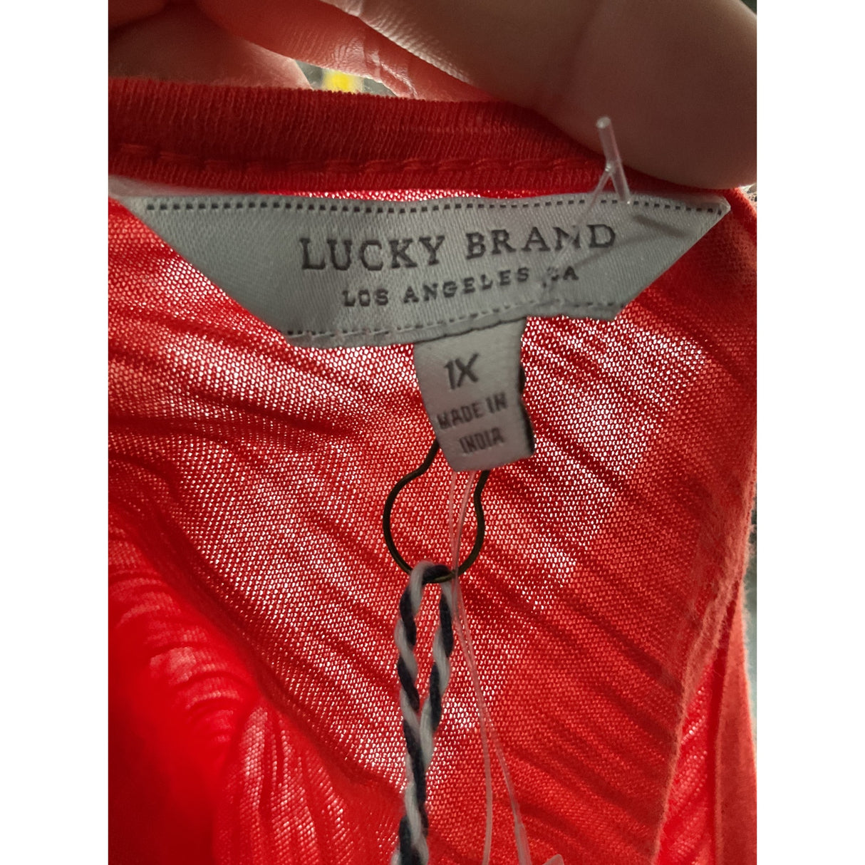 1X Lucky Brand Orange Cotton Blouse