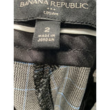 Banana Republic Gray Plaid Straight Pants - Size 2