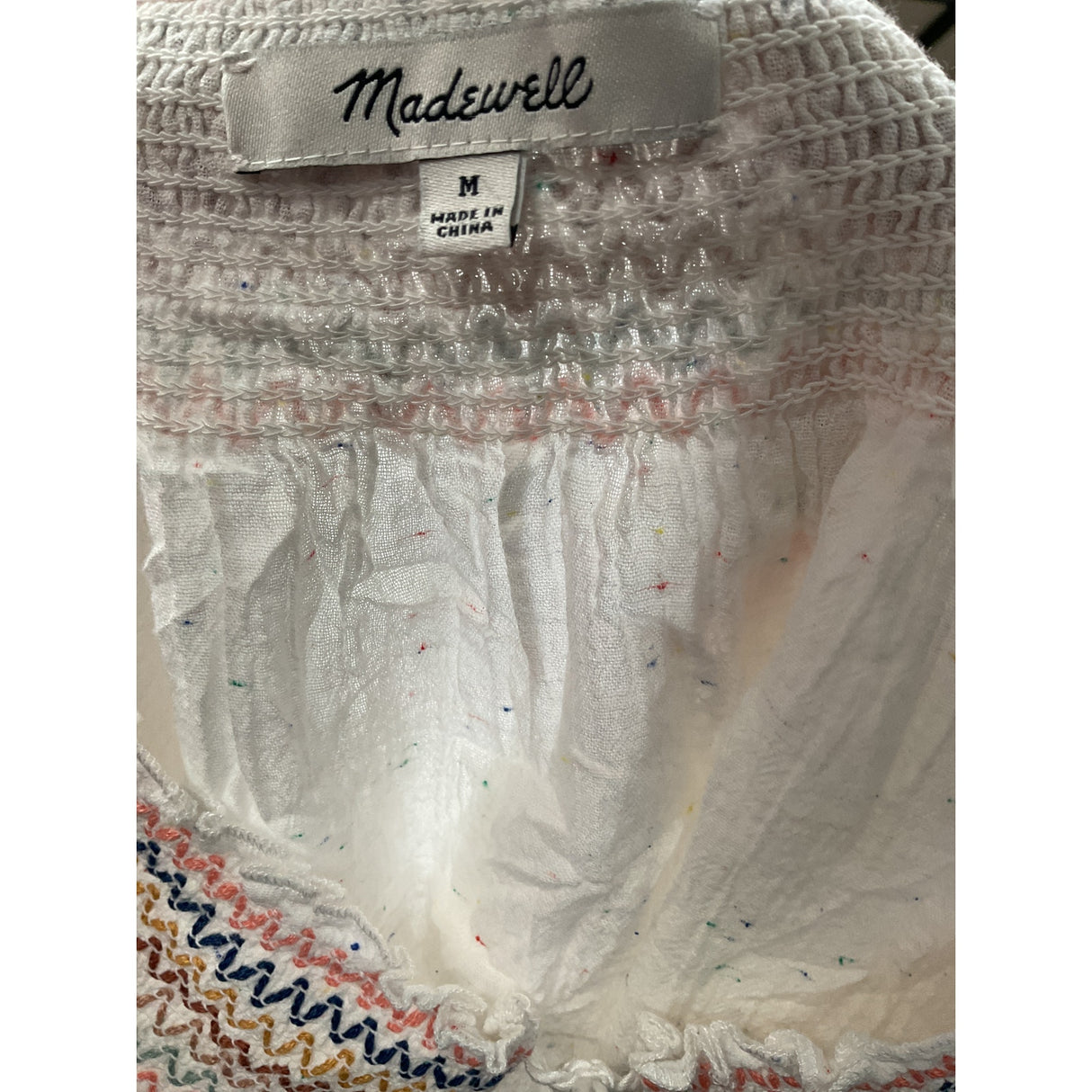 Madewell Women's White Blouse - Size M