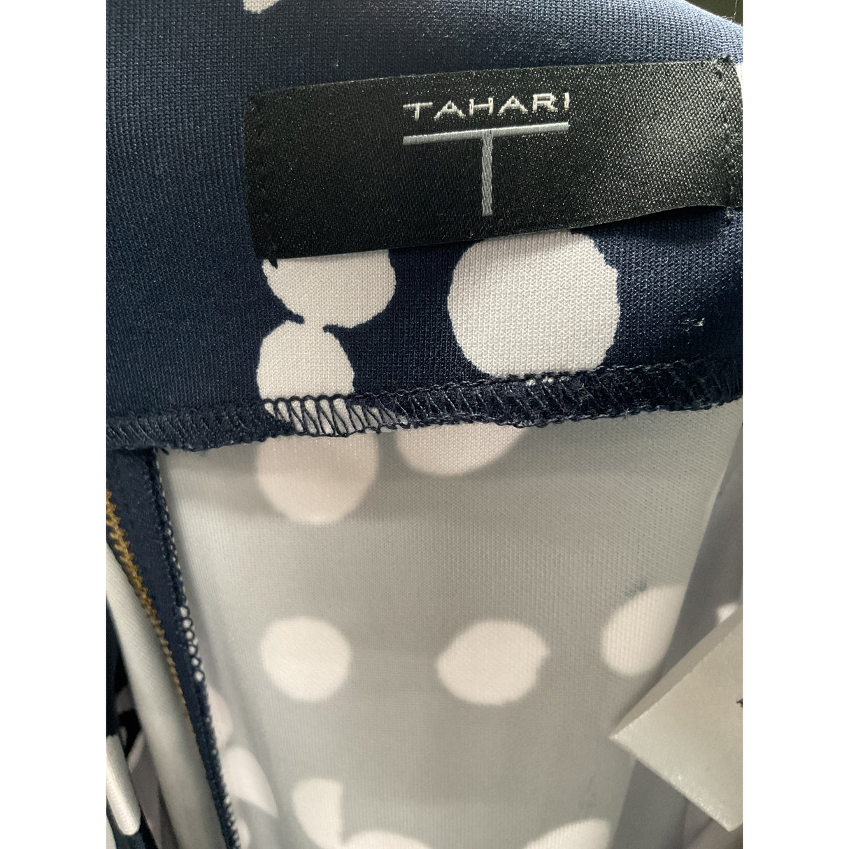 Tahari Blue Polka Dot Pencil Skirt