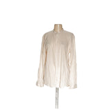 ZARA Beige 100% Cotton Women's Button-Up Top