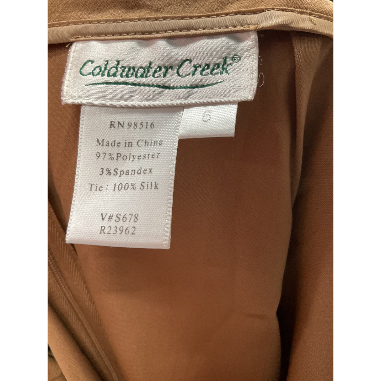 Coldwater Creek Beige A-Line Skirt Size 6