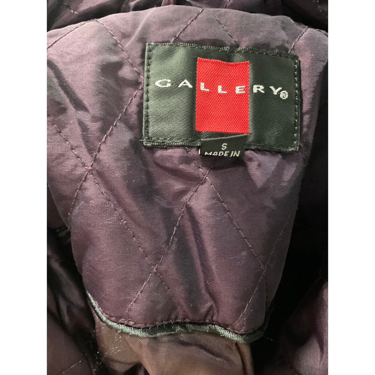 Gallery Women's Quilted Purple Jacket Size S