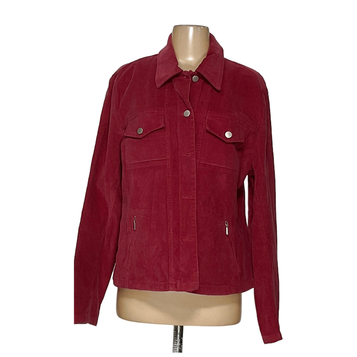 Talbots Red Cotton Women's Basic Jacket L