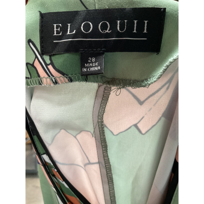 ELOQUII Multicolor Plus Kaftan Midi Dress