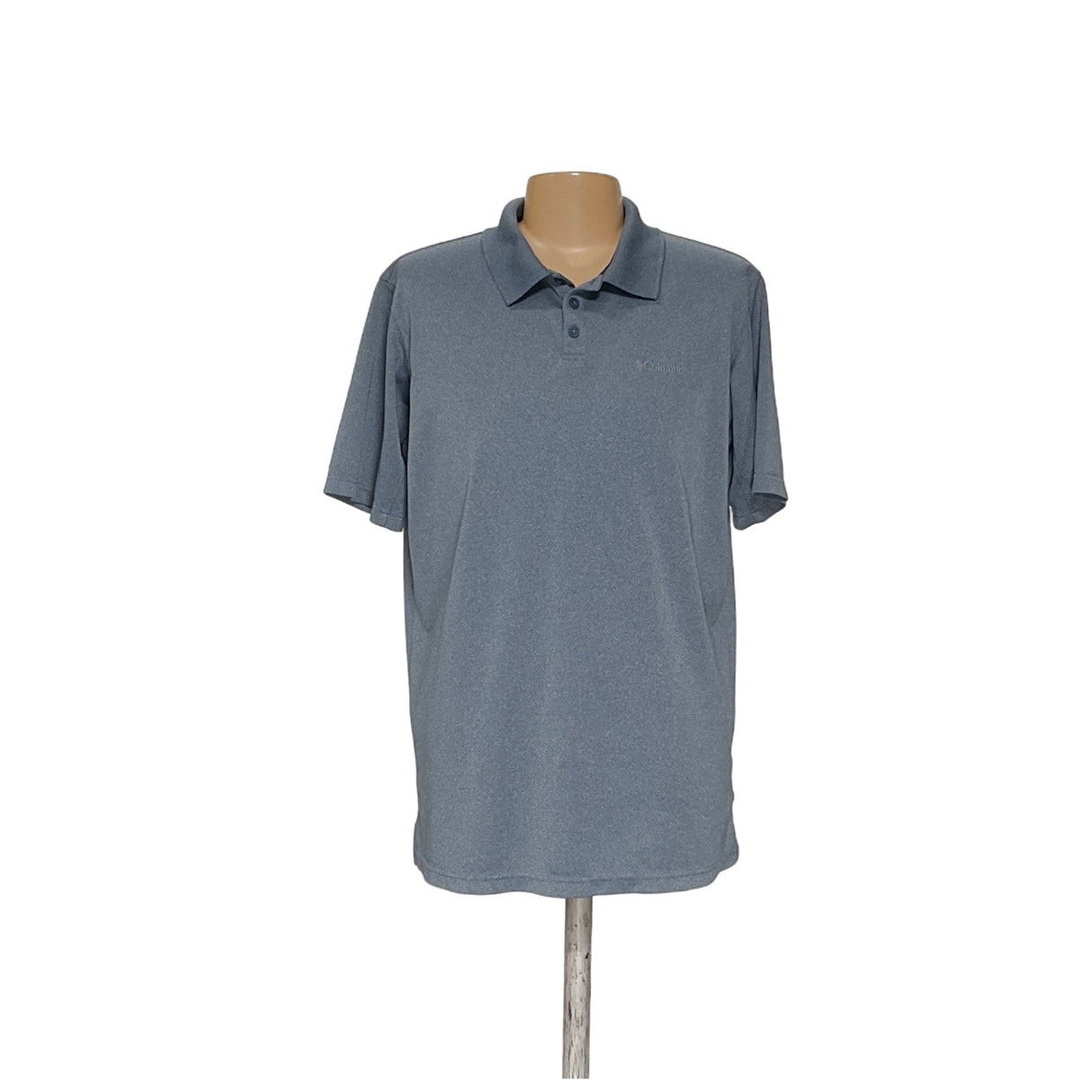 Columbia Blue Men's Big & Tall Polyester Polo (XLT)