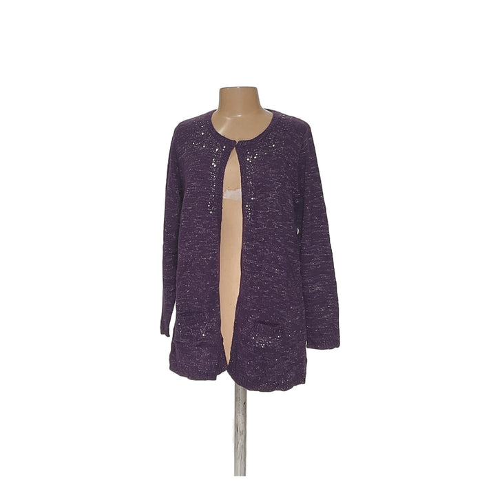 Purple Susan Graver Cardigan Sweater