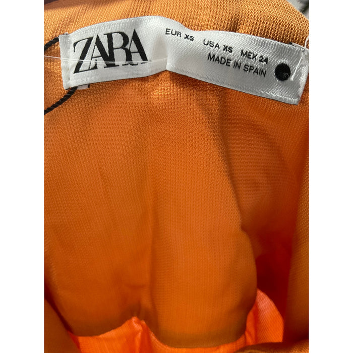 ZARA Orange Bodycon Dress - Size XS