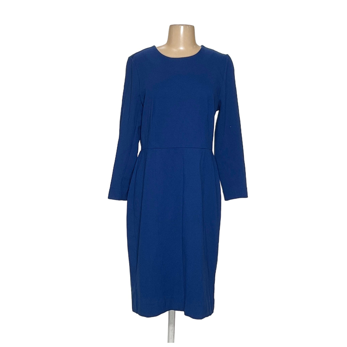 J. Crew Blue Sheath Midi Dress Size 10