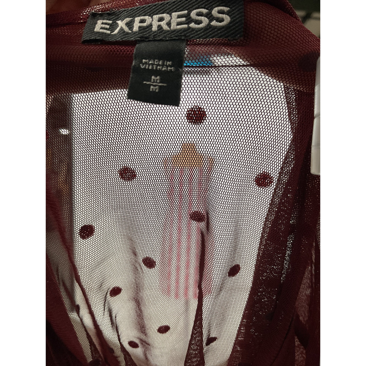 Express Brown Polyester Blouse M