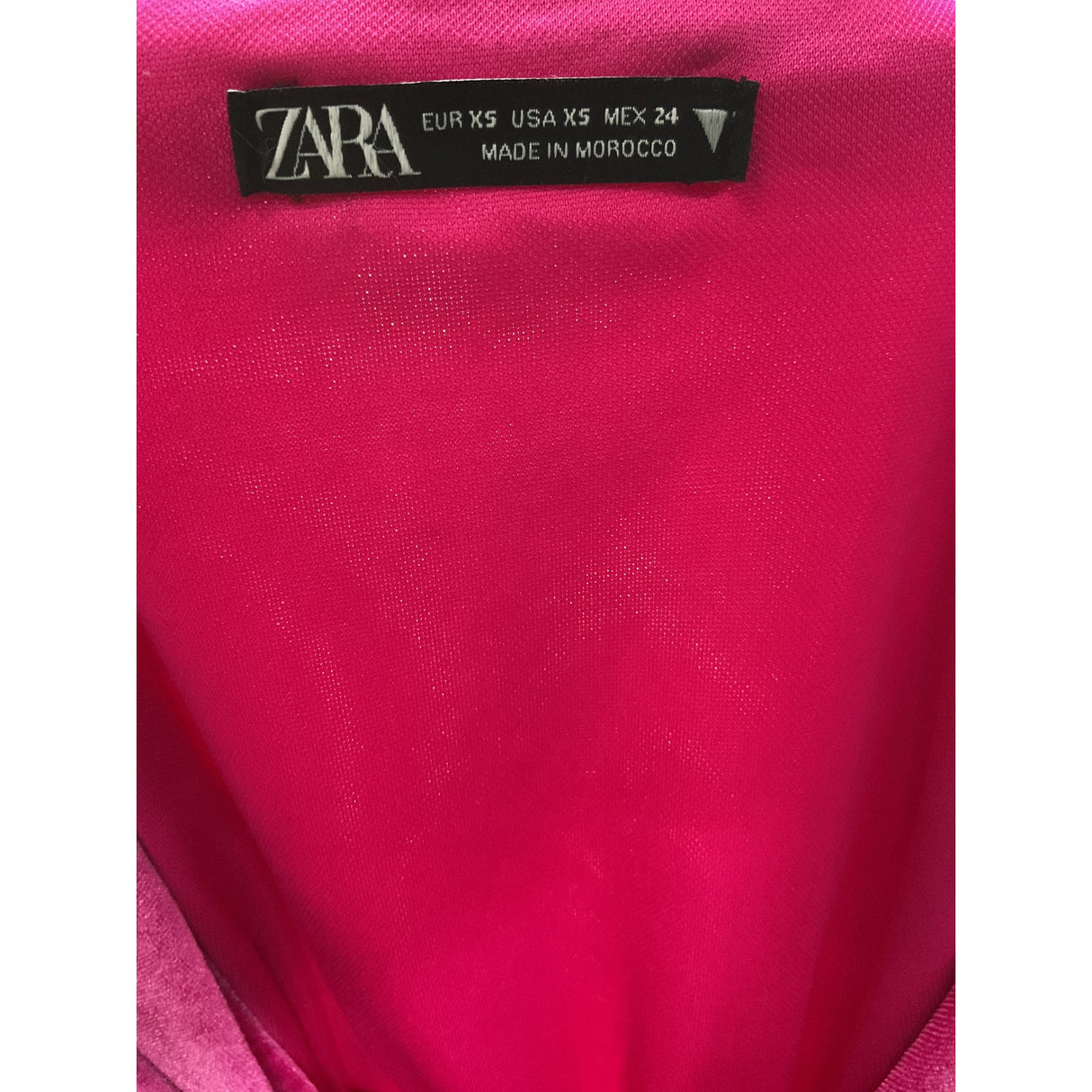 ZARA Pink Velvet Blouse