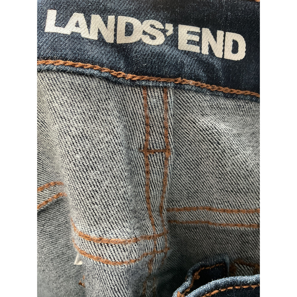 Lands' End Straight Blue Jeans