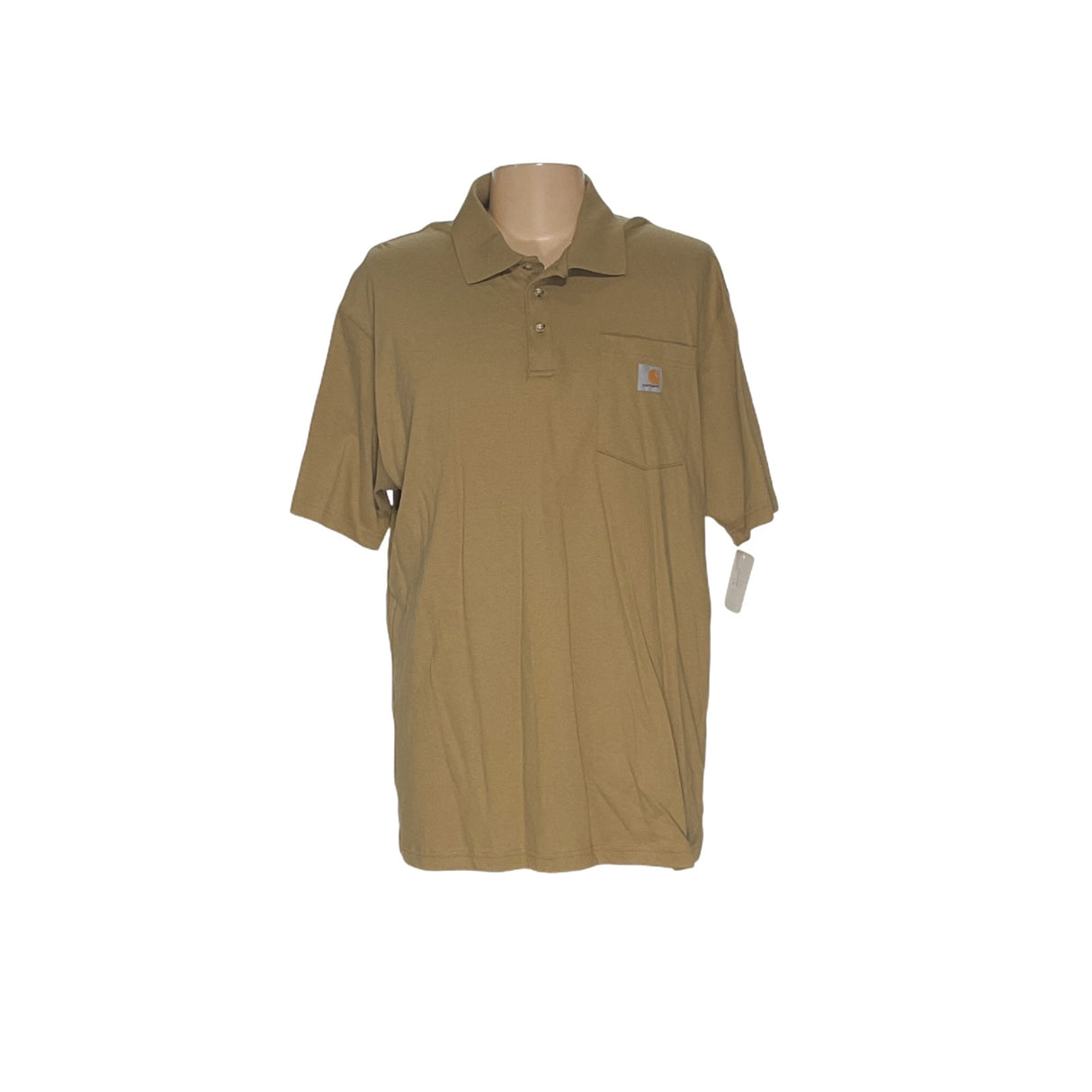 Carhartt Green Cotton Polo Shirt - Men's Size L