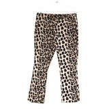 ZARA XL Black Animal Print Straight Pants